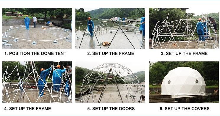 8M Winter Camping Geodesic Dome Tent Waterproof Hotel Tent Igloo Dome Party Tent
