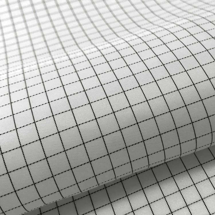 5mm Grid 98% Polyester 2% Carbon Fiber ESD Conductive Fabric