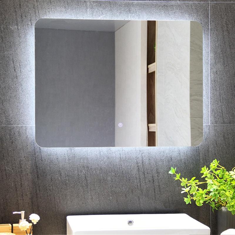 Touch Control Custom Bathroom Mirrors Salons Custom Makeup Mirror With Lights