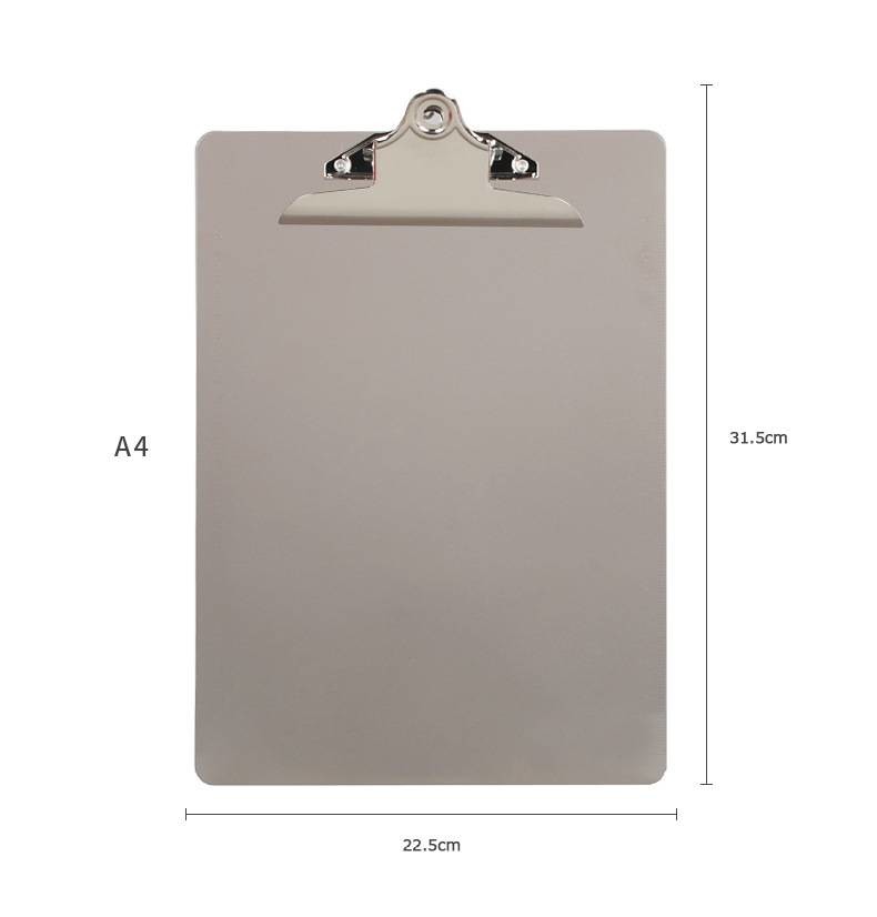 Clear A4 File Plastic Office Clipboards ODM With Metal Clip And Smooth Surface
