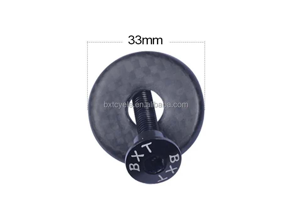 Mountain Bicycle Parts Top Caps Cover Carbon Fiber 3K Weave Cycle Spare Parts