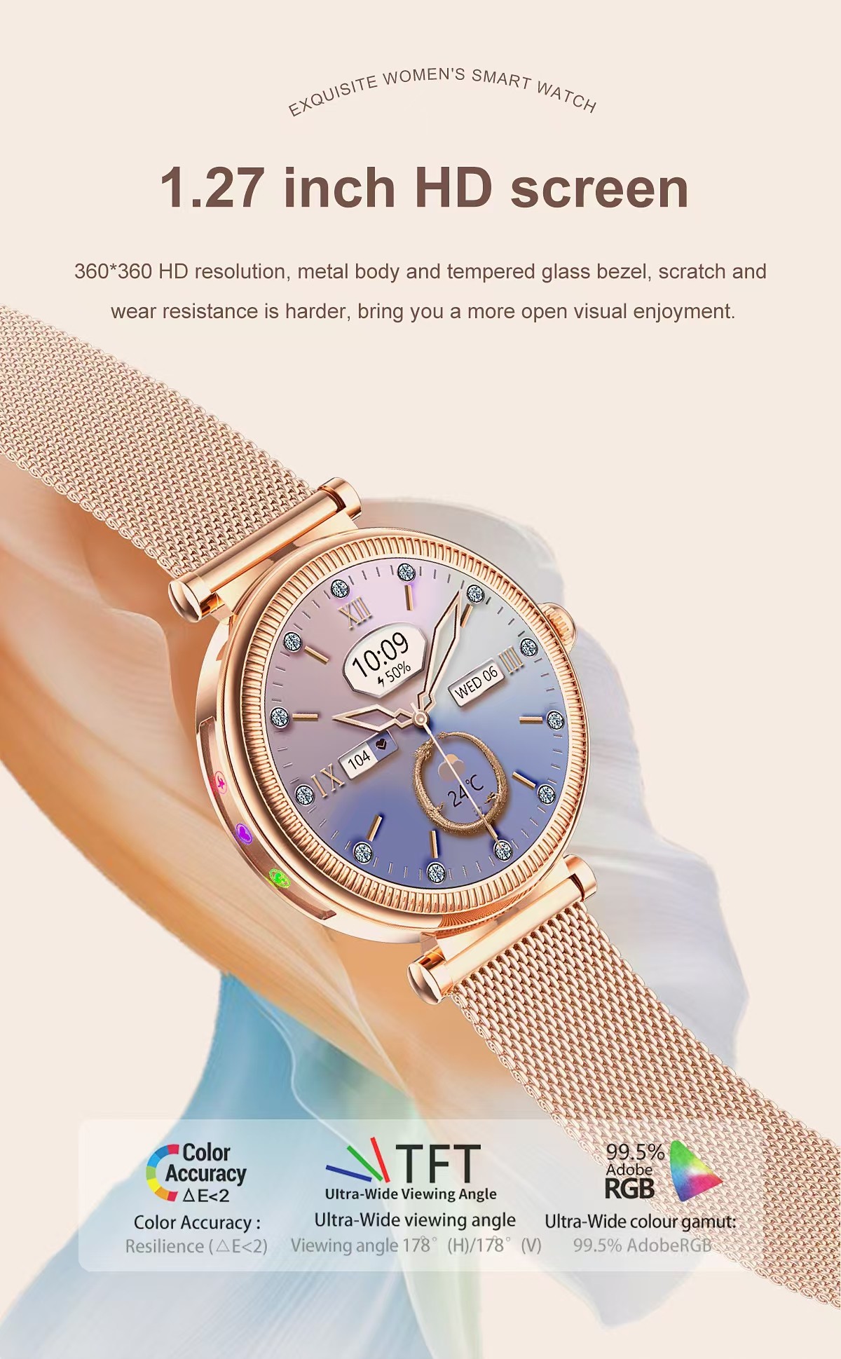 CF37 Fitness Tracker Ladies Watch Message Reminder Smart Watch For Health Monitoring