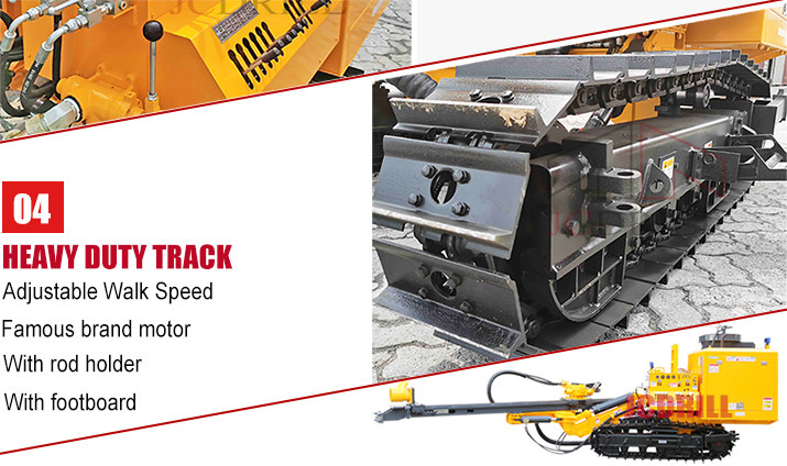 40m Blasting Drilling Machine Big Rotation Torque Two Motor Rotary Head