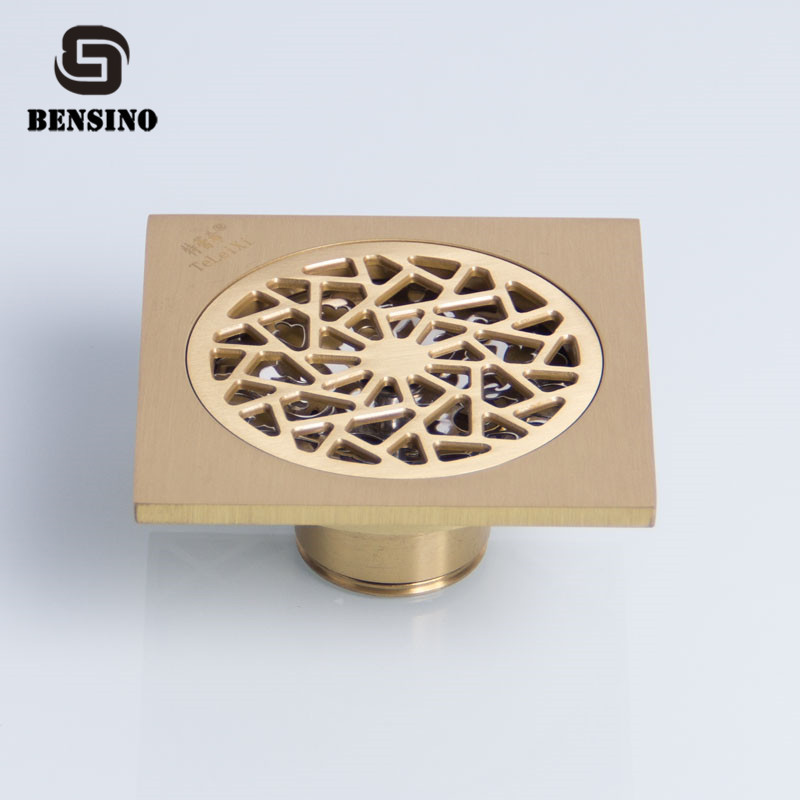 Rectangle Brass 360g 100mm Floor Drain Mesh Strainer