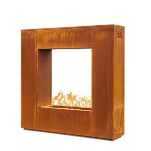 China 72 Inch Free-Standing Patio Heater Corten Steel Natural Gas Burner Fireplace on sale