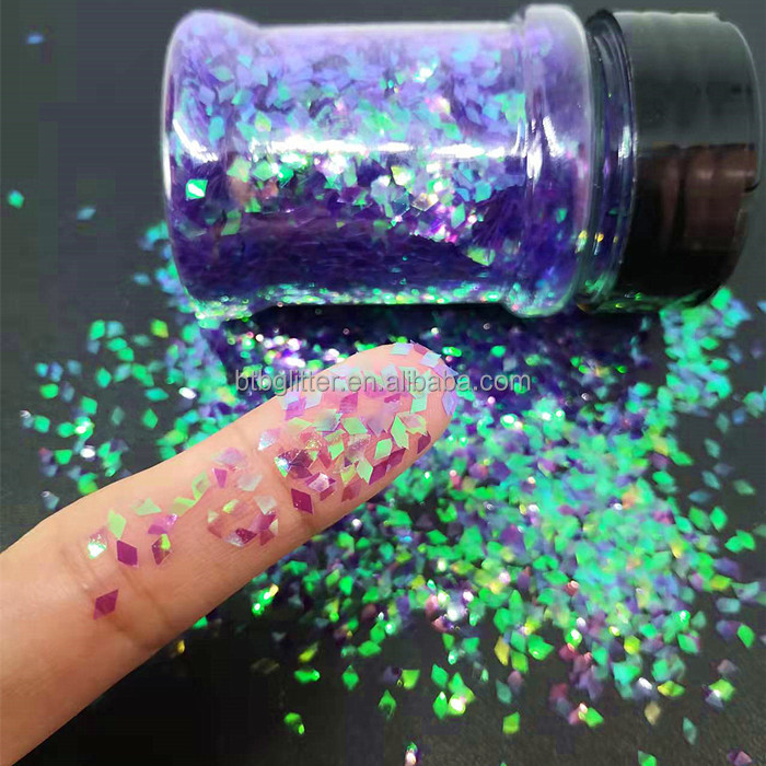 Rainbow Glitter Clutches Shaped Rainbow Polyester Sequin Material Shaped Flying Butterfly for Nail Art Body Face Craft