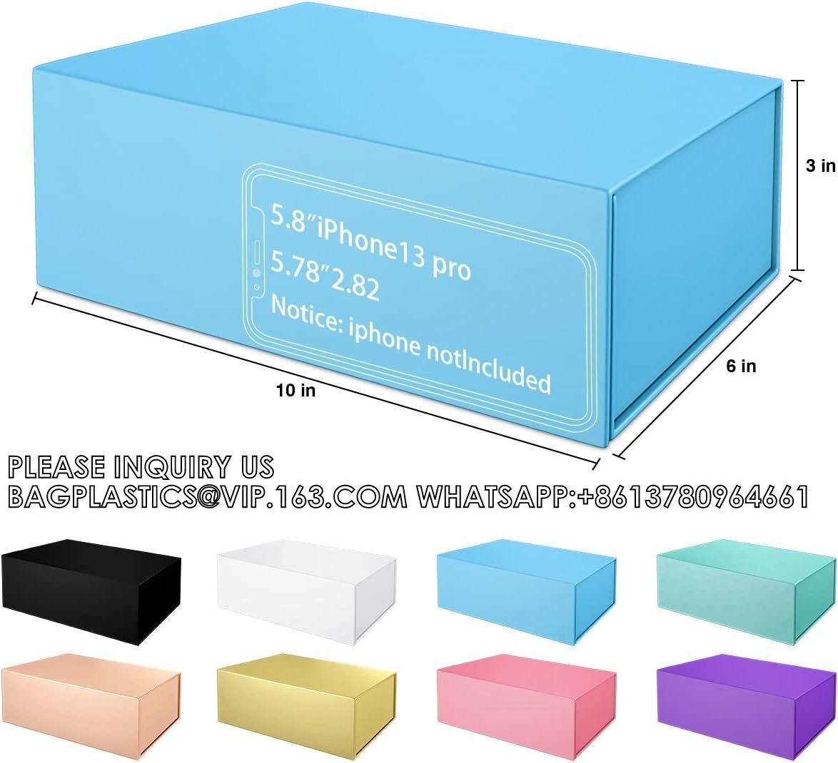 Custom Printing Luxury Cosmetic Magnet Form Insert Rigid Gift Box With Lid Black Magnetic Gift Box For Jewelry