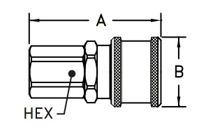 1/4'' Nominal quick connect couplings are designed for use in acetylene female quick release coupling