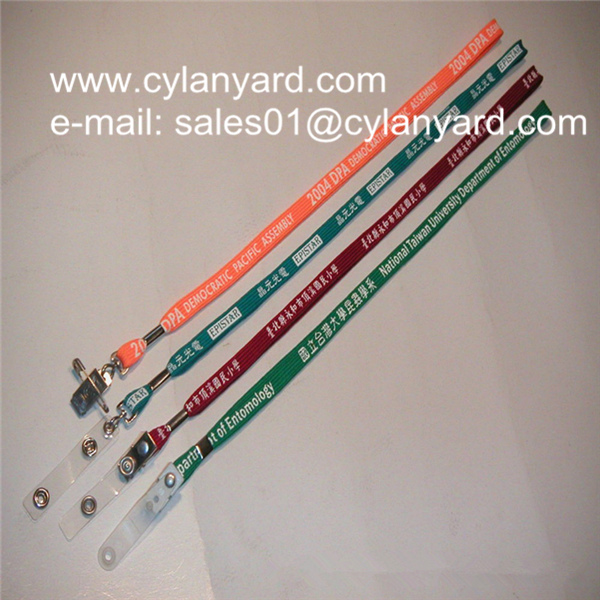 Cheap tubular polyester lanyard with card tag