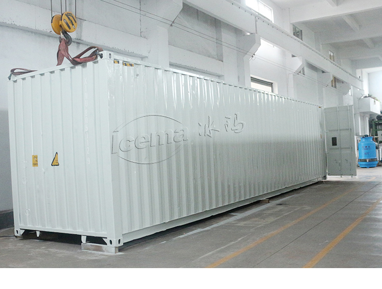 2000 KG TECUMSEH Compressor 15 Ton Container Block Ice Machine with Mobile Plant