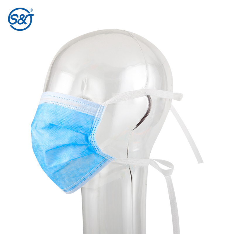 SJ Factory Directly Sales High quality medical mask 3ply surgical medical tie on face maskss mascarillas face mask wholesale