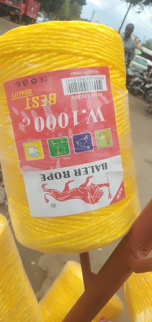 Yellow Color 2mm Pp Baler Twine 1000g 2000g For Agriculture Packing
