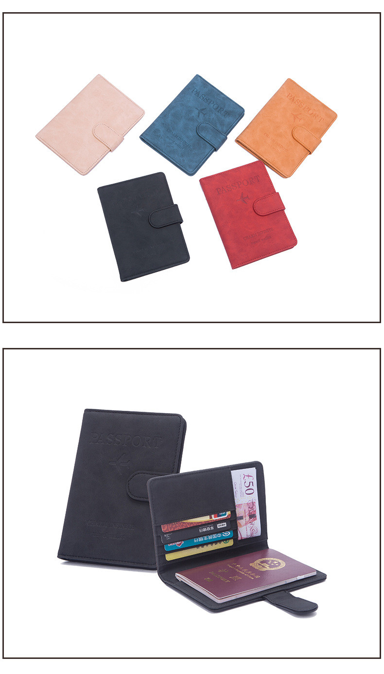 ANTI-THEFT NEW TRAVEL MULTI-FUNCTIONAL PASSPORT TICKET DOCUMENT PROTECTION CASE RFID BUCKLE CARD BAG