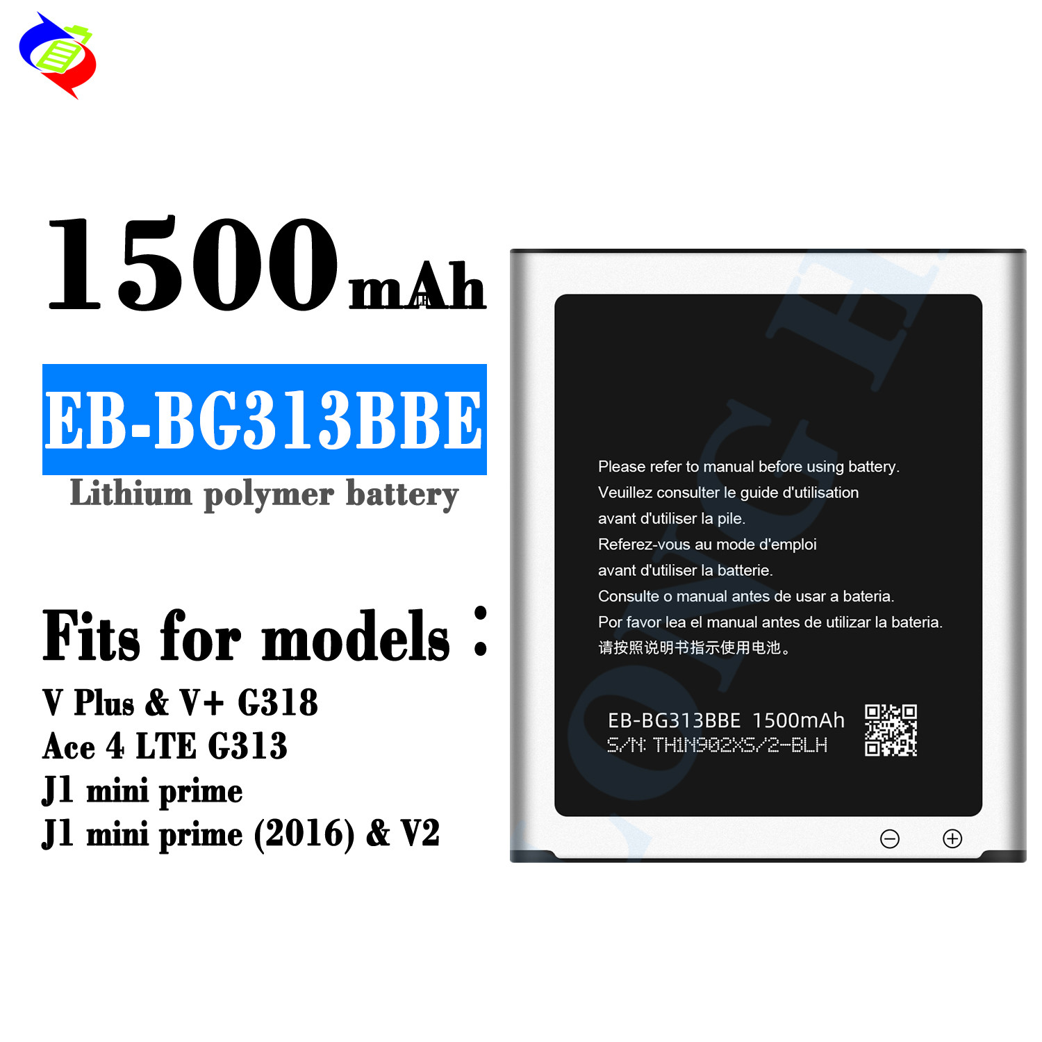 Original Mobile Phone Battery EB-BG313BBE for Samsung Galaxy ACE 3 ACE 4 Neo ACE 4 Lite J1 Mini Prime Trend 2 G313H S7272 S7562C