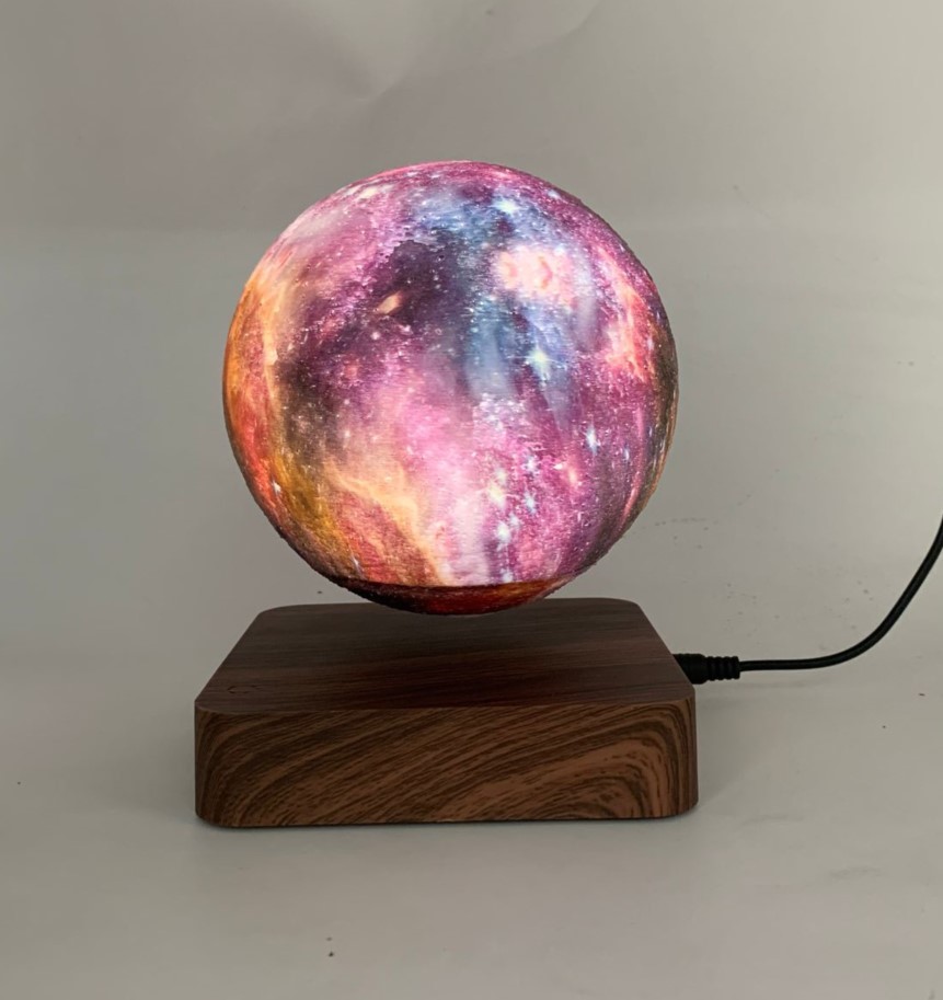 360 rotating magnetic levitation stary moon lamp light 6inch for home decor and gift