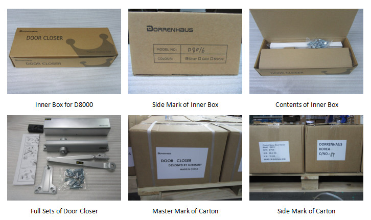 UL Listed Heavy Duty Hydraulic Door Closer Adjusting Size for 20 to 150kg Door