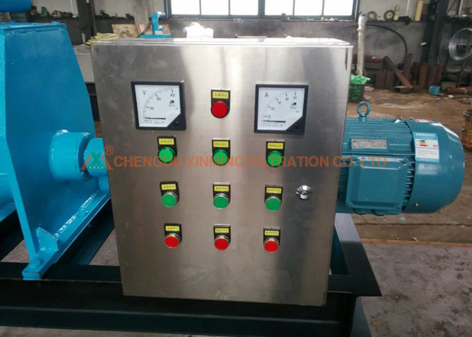 Blue Solid Liquid Separation Equipment For Cow Manure Sewage , 1 Year Warranty