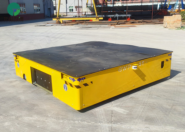 Steerable Flatbed Cargo Transfer Electric Platform Trolley