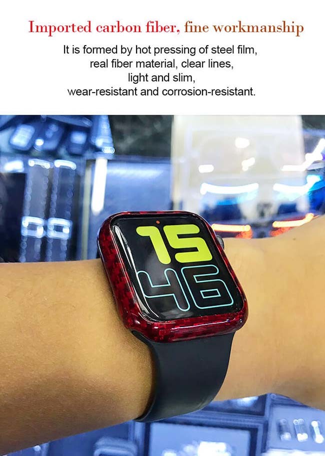 Ultra Slim Carbon Fiber 44mm 40mm Apple Watch Case