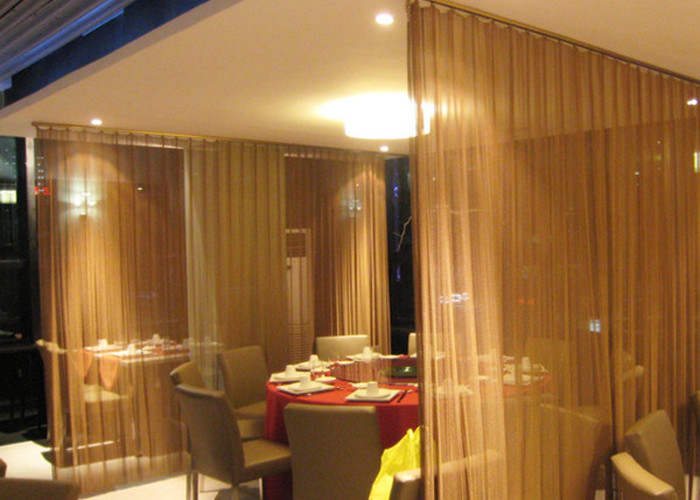 Versatility Wire Mesh Drapery , Aluminum Alloy Mesh Shower Curtain With Good Ventilation