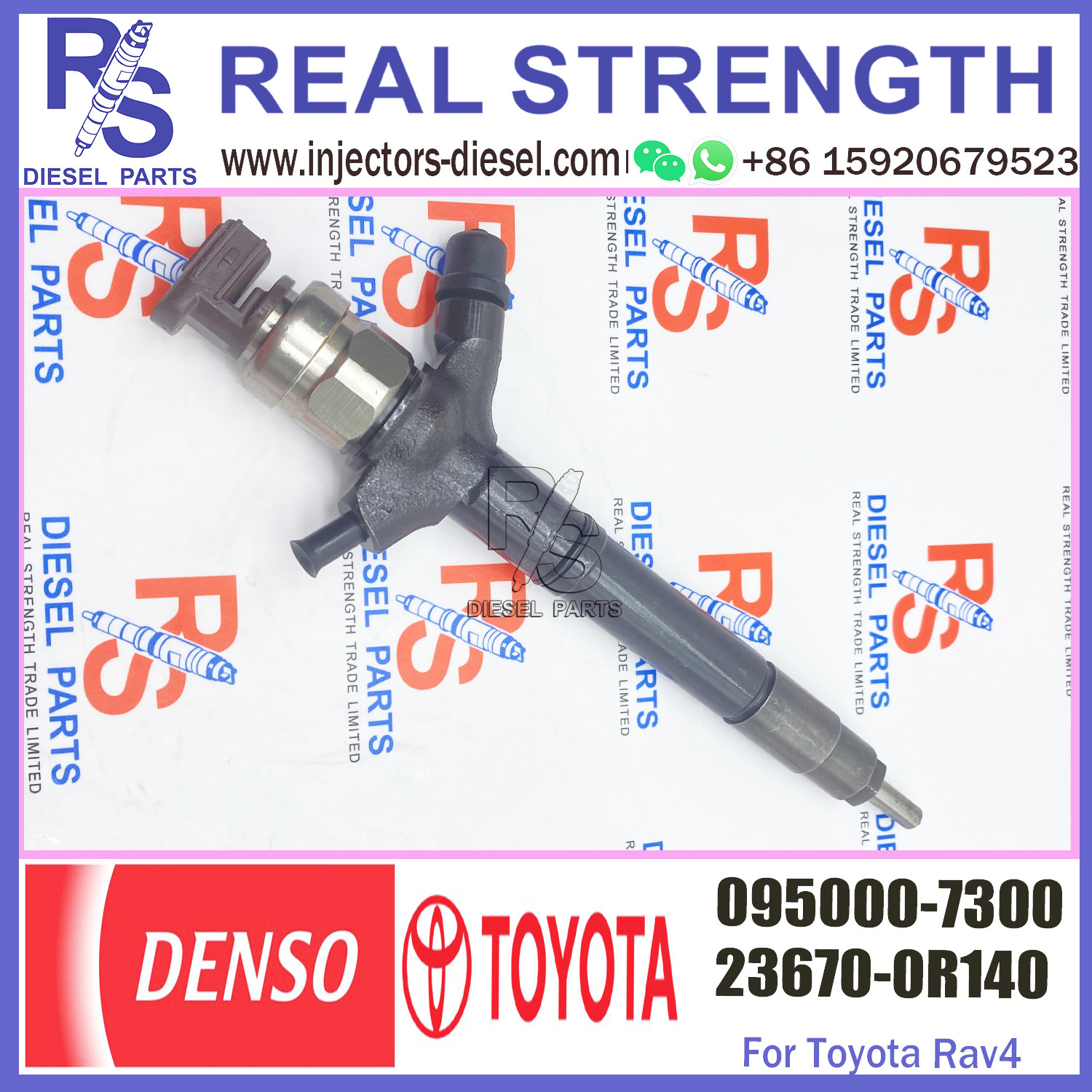 Common Rail Fuel Injector 23670-0R140 23670-0R190 095000-7300 for TOYO-TA 1AD-FTV