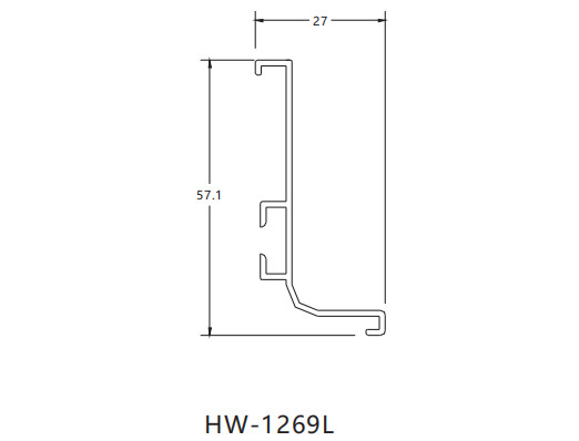 Black Aluminium Profile Handle Custom Furniture Hardware For Sliding Wardrobe Doors