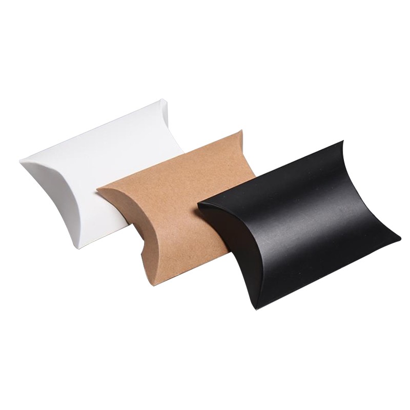 Others Box Type Foldable Packaging Pillow Shaped Kraft Paper Box for Customization
