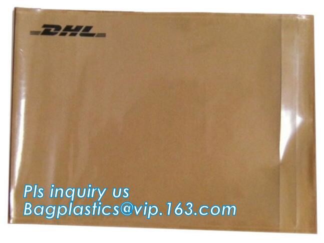 Clear Adhesive Back, Packing List / Shipping Label Envelope Pouches, seal envelope courier bag express custom mailing ba