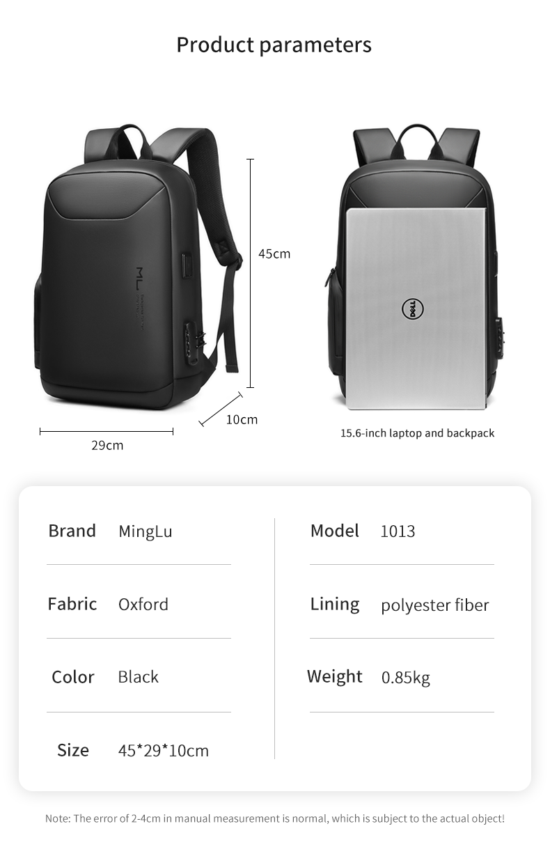Soft Handle Water Resistant Computer Backpack OEM/ODM Accepable