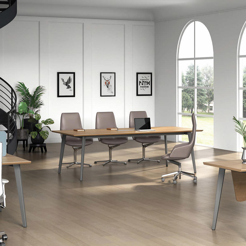 Office Furniture Green 4 Seat Office Desk Office Cubicle Workstation For 5 Person
