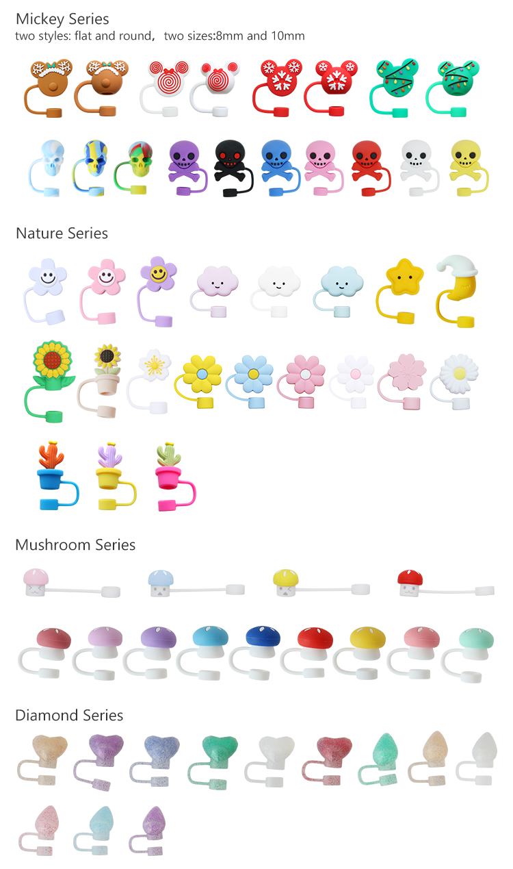 Cactus Straw Stoppers Protector Drinking Accessories And Practical Design Reusable Cute Silicone Straw Lids Tips Protectors