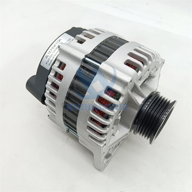 3698351 Excavator Starter Motor Alternator 24 Volts 110 Amps For Cummins Engine ISGE