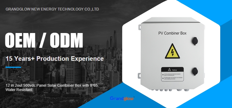 12 in 2out 500vdc Panel Solar Combiner Box with IP65 Water Resistant