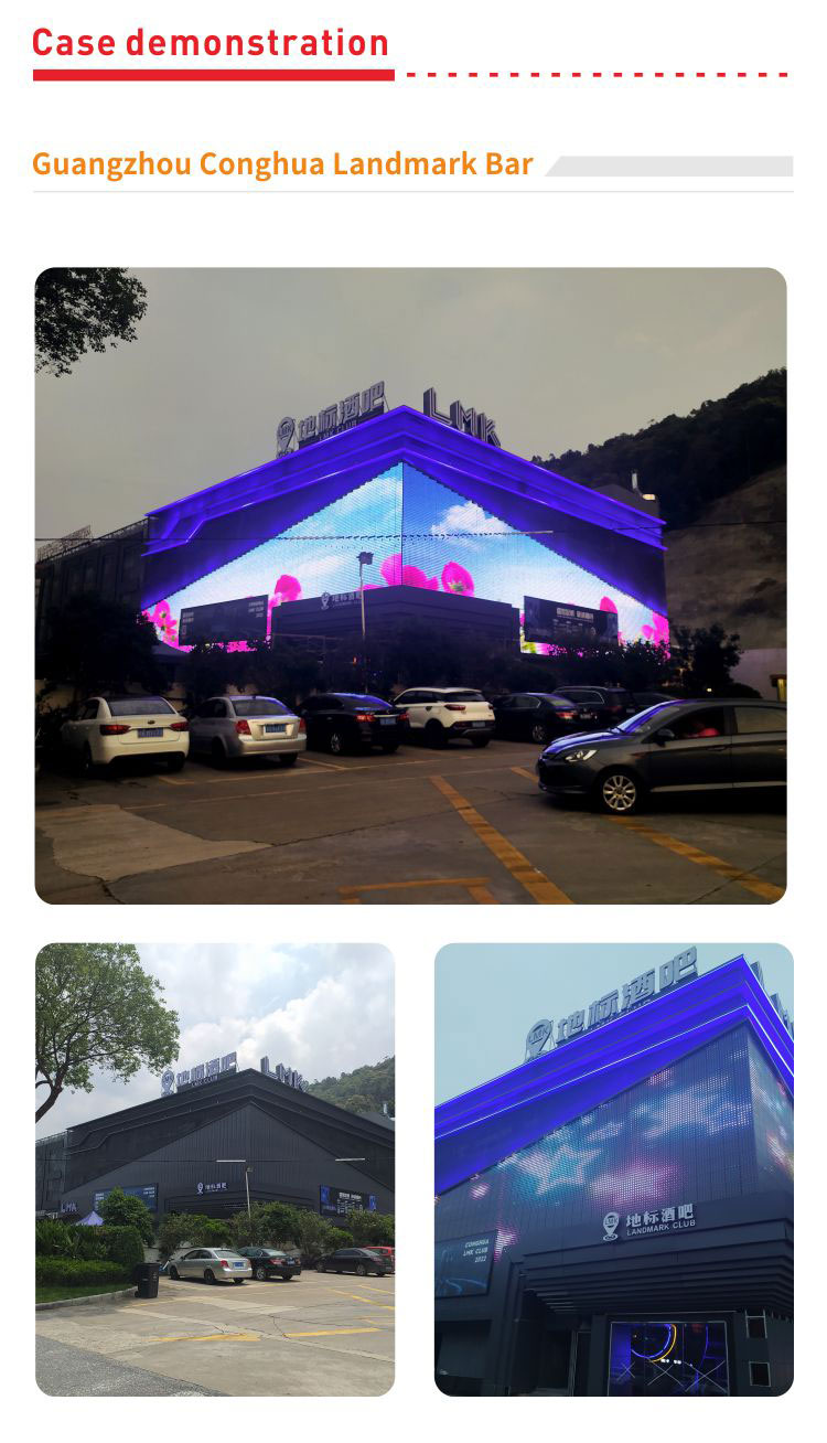 T20 Advertising Display LED Mesh Screen Flexible Transparent for Outdoor Building