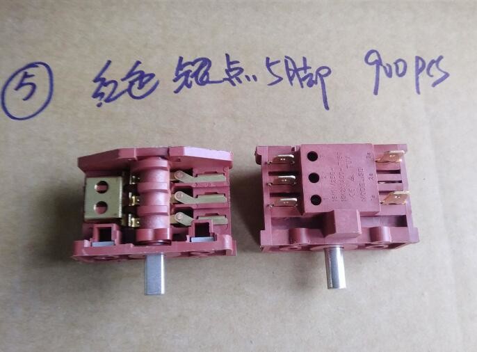 Silver Contacts Electric Oven Switch 23mm Metal Shaft / Plastic Spindle T100