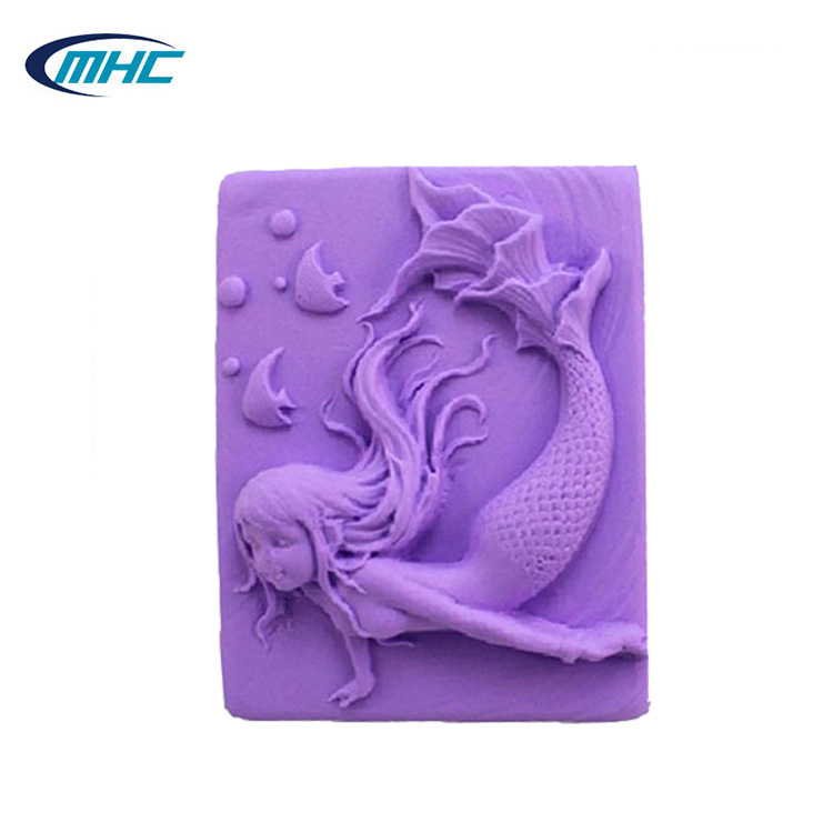 Silicone Baking Utensils Diy Handmade 3d Model Mermaid Shaped Logo Molds Silicone Fondant