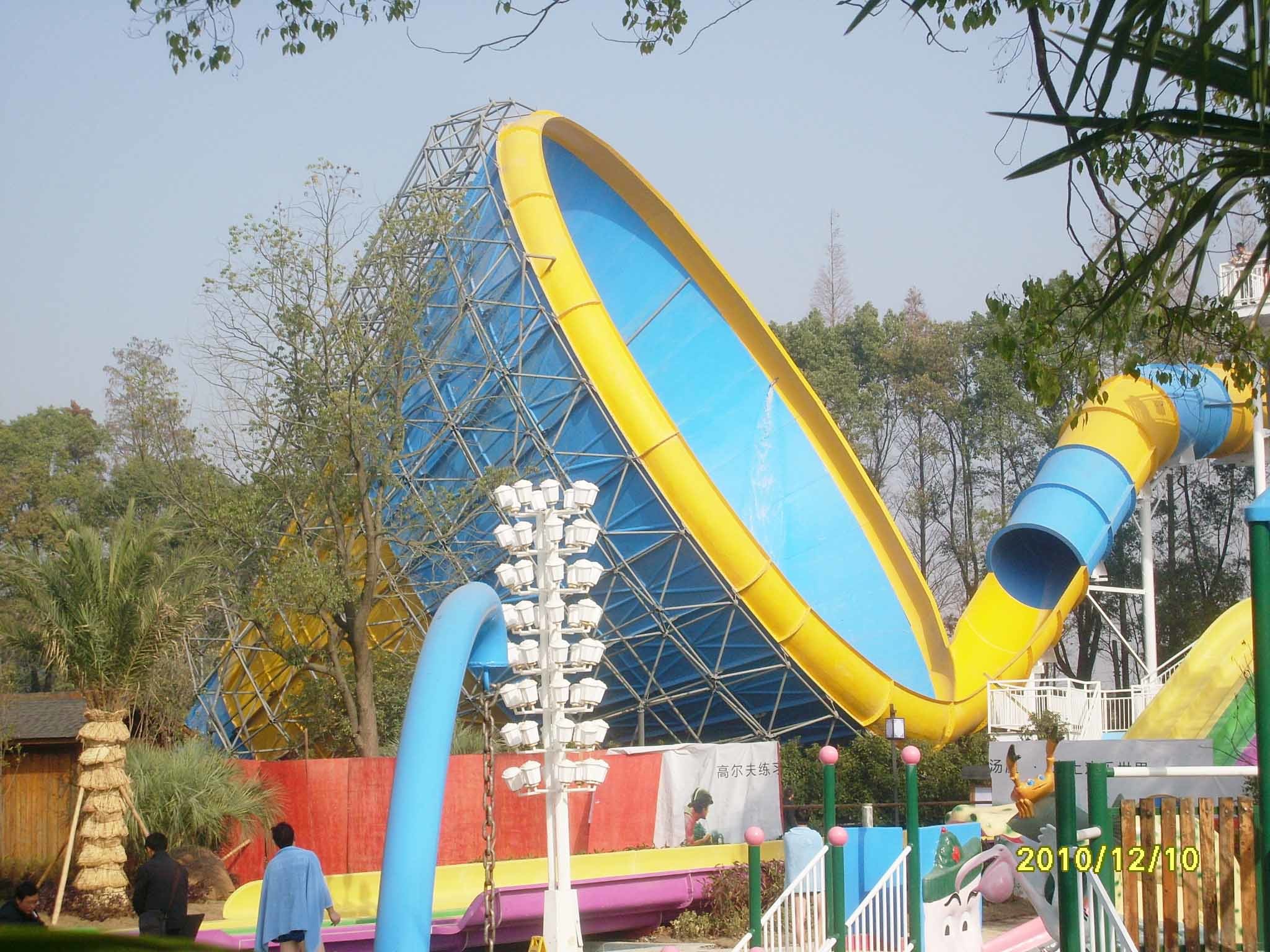 Thrilling Commercial Fiberglass Water Slides Maximum Speed Of 12m / S