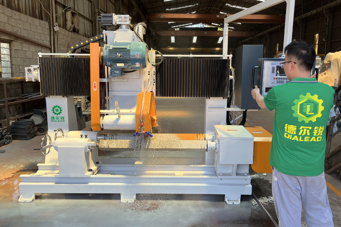 Efficiency CNC Lathe For Marble Granite Pillar Column Baluster Handrail Ling