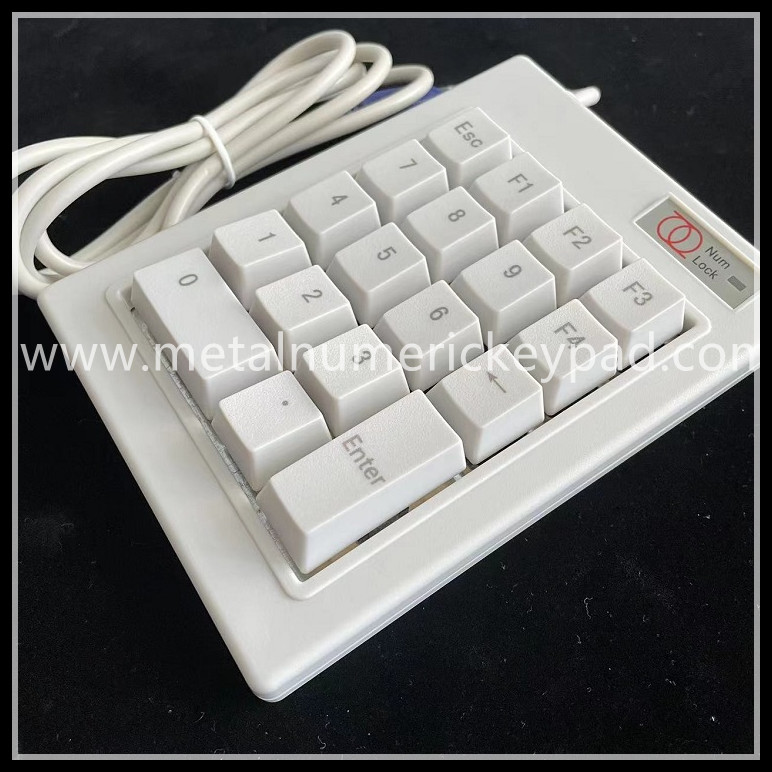White Bank Counter 1.5m Plastic Numeric Keypad Computer Numeric Keys