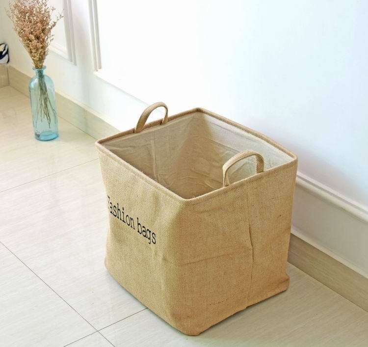 Fashion Waterproof Foldable Laundry Basket Dirty Cloth Jute Laundry Baskets