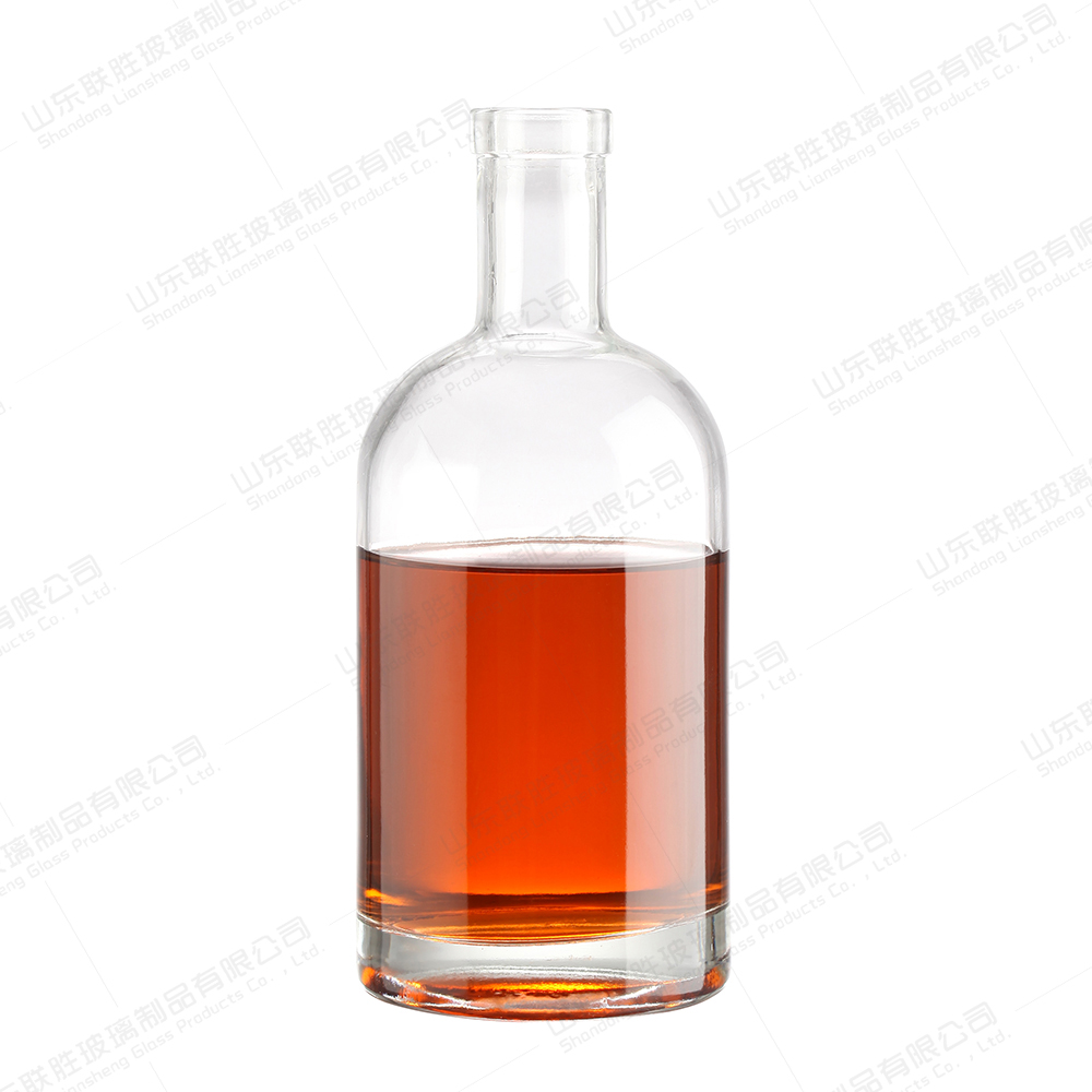 Customized 500ml 750ml Clear Empty Glass Bottle for Vodka Gin Rum Tequila Whisky Brandy