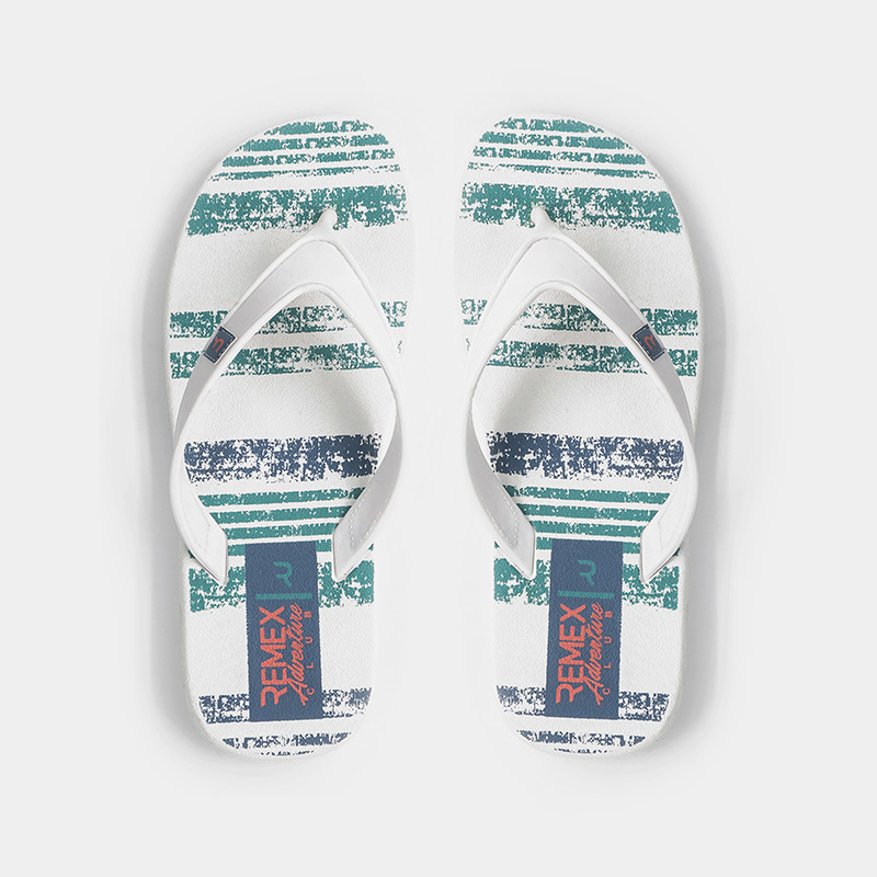 Quick Drying 46EU Open Toe Flip Flops Mens With Thick Sole