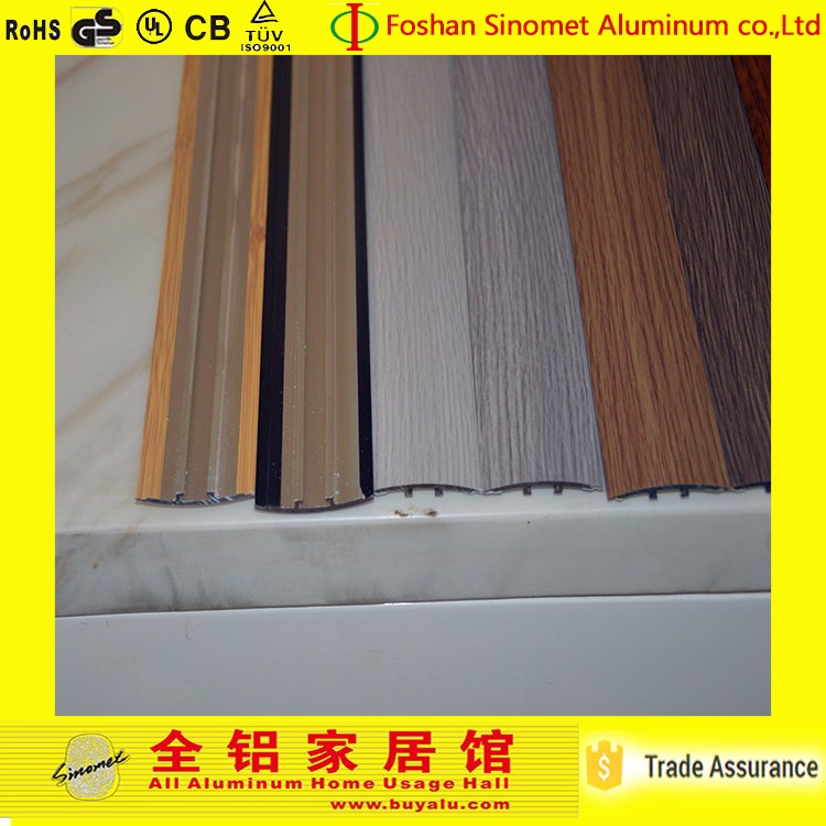 Professional External Corner Tile Trim Wood Grain Aluminum Extrusion Tile Tirm