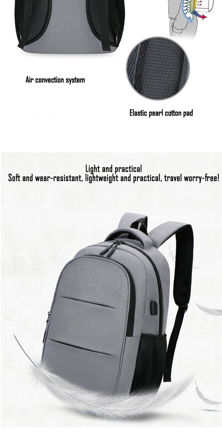 Men Casual Travel Laptop Backpacks College Students Computer Backpack with USB Port