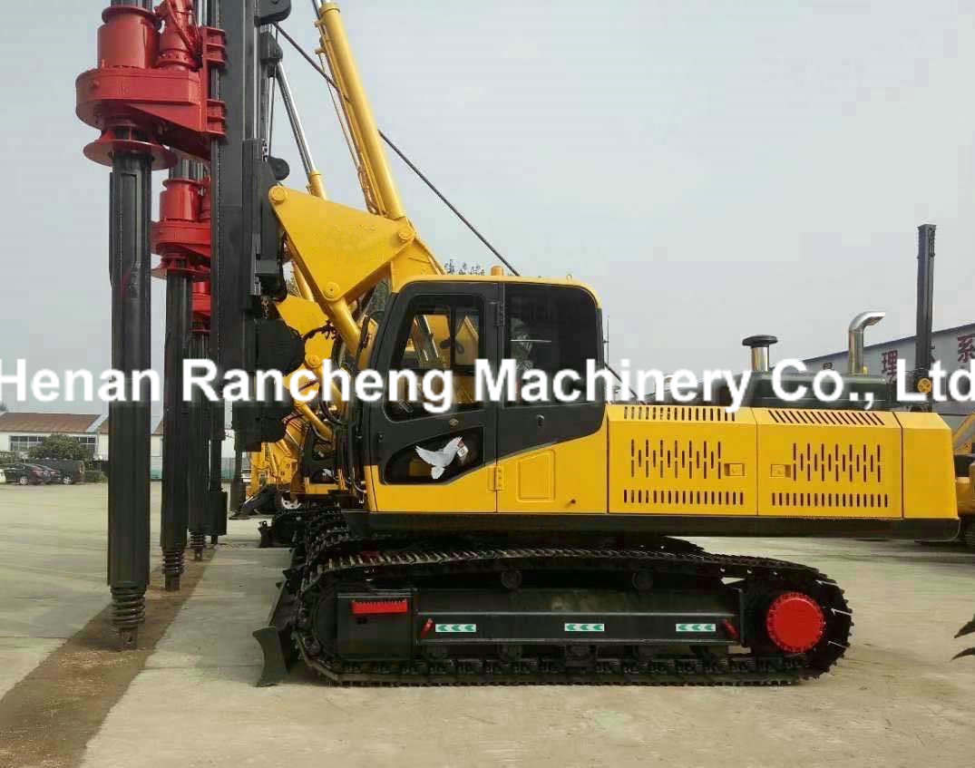 30m Depth Crawler Mounted Rotary Drilling Machine 205 Horsepower Diesel Engine Power