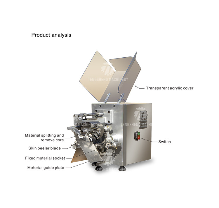 0.55KW Divide Core Fruit And Vegetable Peeler Machine SS Apple Core Separator
