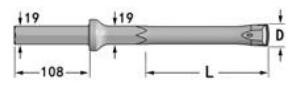 Hex22 Chisel Bit Dia 22/24mm Plug Hole Integral Drill Rod For Small Hole