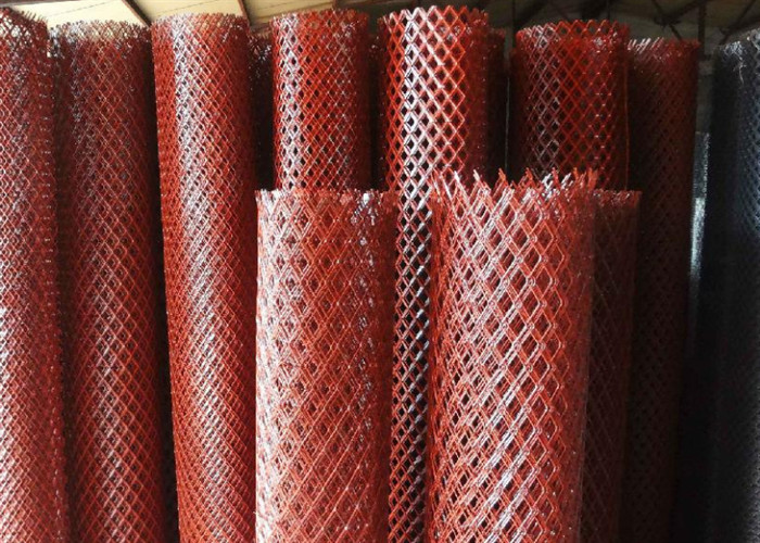 Flattened Expanded Metal Sheet Mesh For Stair Treads / Cladding 4 * 8ft 30 * 60mm