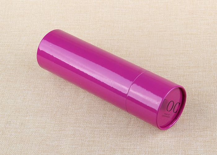 Purple Matt Varnishing Paper Cans Packaging / Cardboard Paper Tube ISO9001