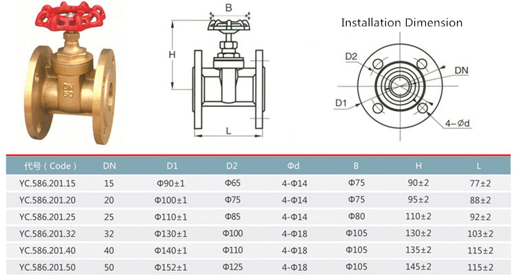 DN80 1 Inch Brass Gate Valve High Performance Threaded Globe